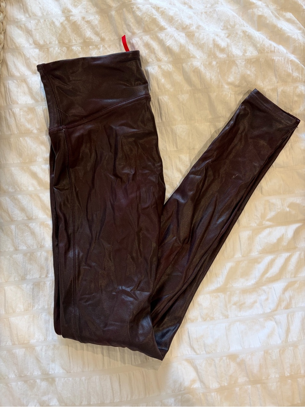 Spanx High-Waist Burgundy Leggings